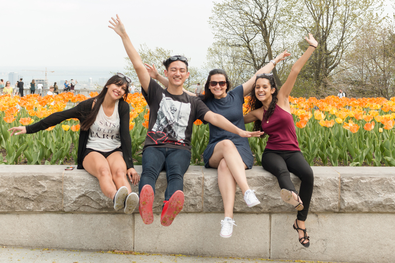 EC English students having fun in Montreal