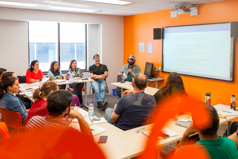 Adults learning English in Toronto