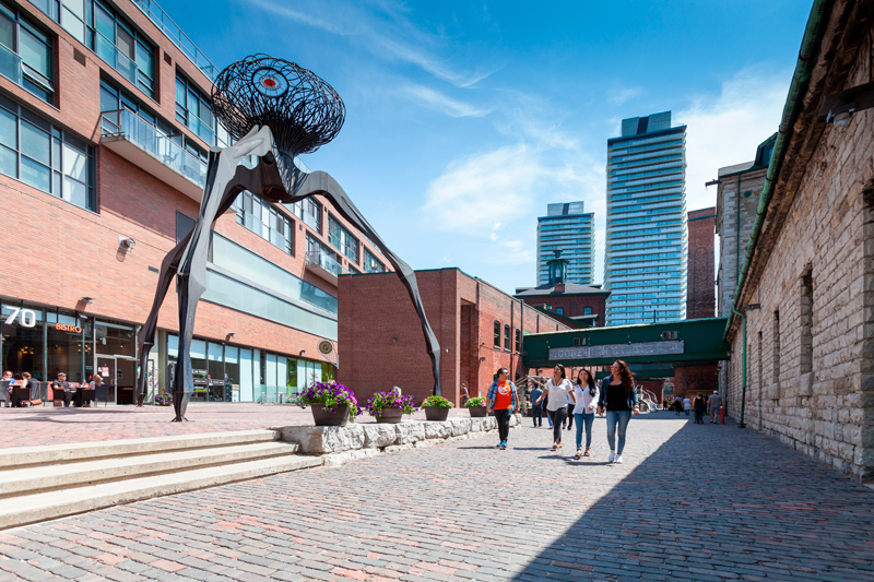 Toronto pedestrian area by day