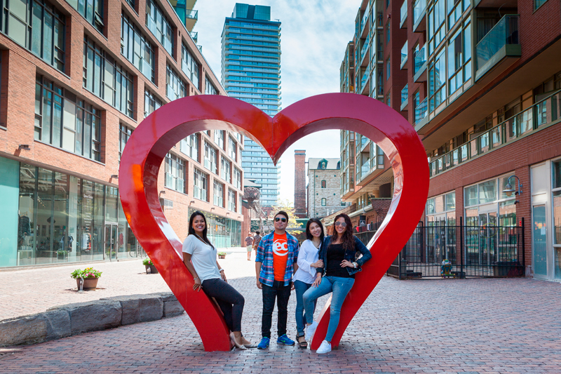 EC English students in the streets of Toronto