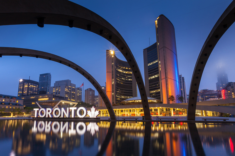 Toronto view at night