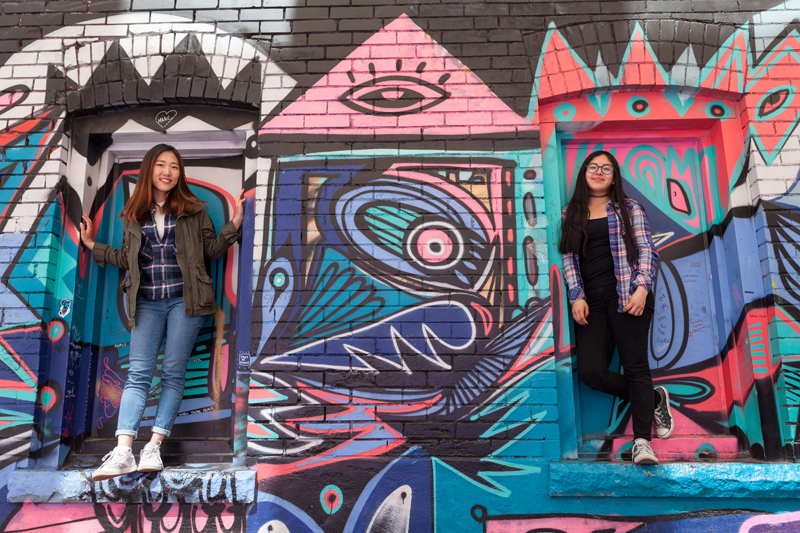 Girls studying English in Toronto with EC Language School