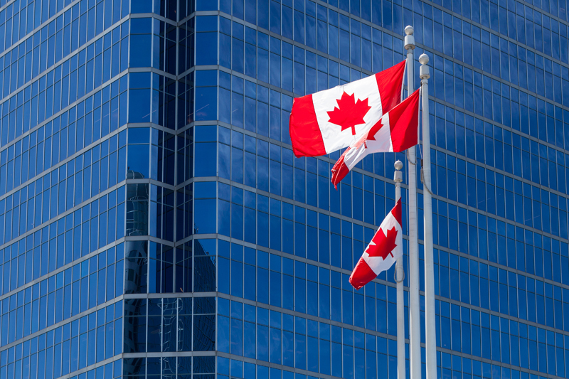 Canadian flag in Vancouver