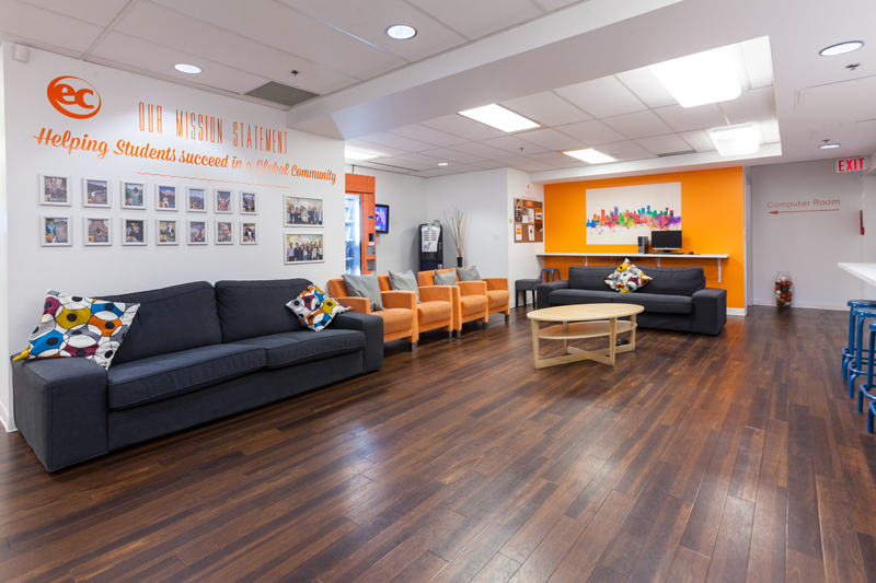 EC English School in Vancouver lounge area