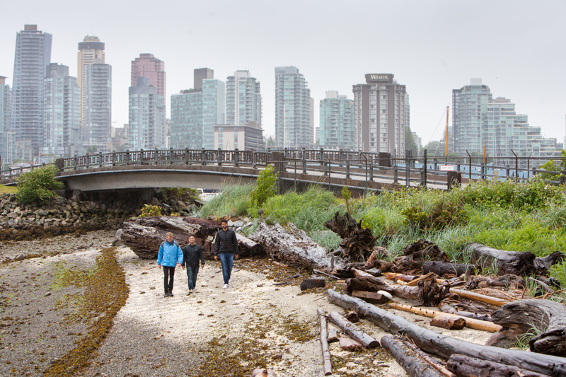 Walking in Vancouver in winter