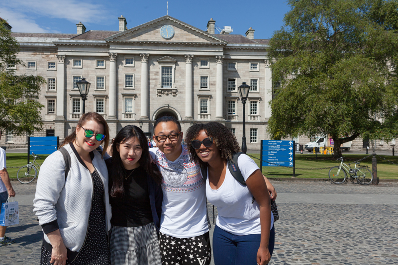 Group picture at Trinity College, Dublin