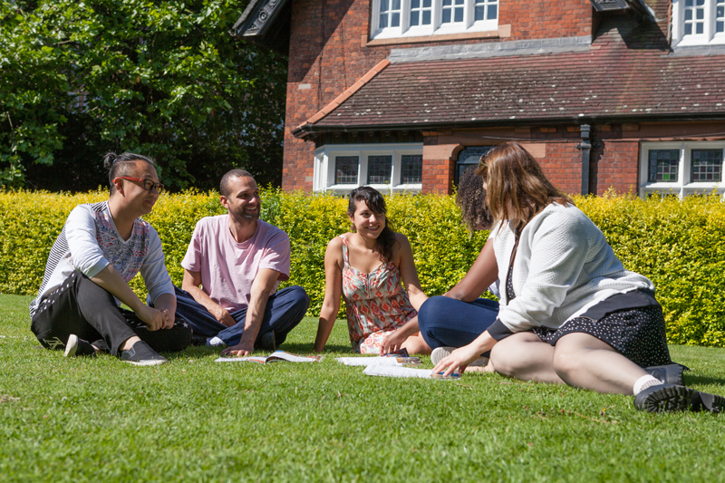 EC students in a garden in Dublin