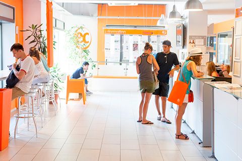 English Students inside EC school in Malta