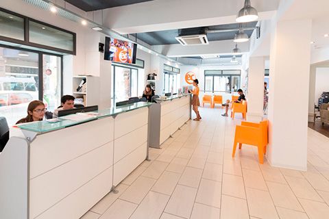 Reception area of EC English School in Malta