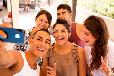 Selfie time between lessons at EC English St Julians