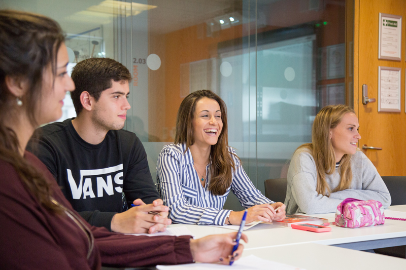 Students in class learning English in Brighton at EC School of English