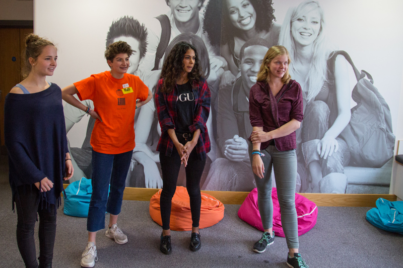 Students relaxing and waiting for their next English class at EC Brighton