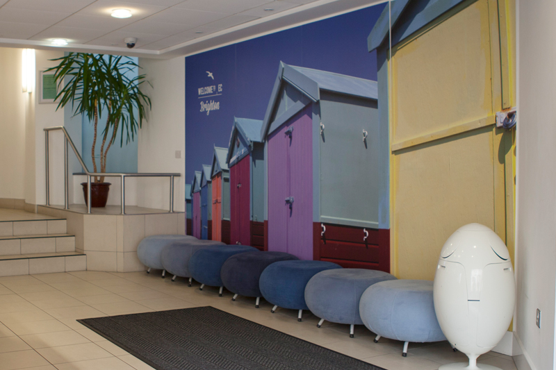 EC language school Brighton colourful interior design