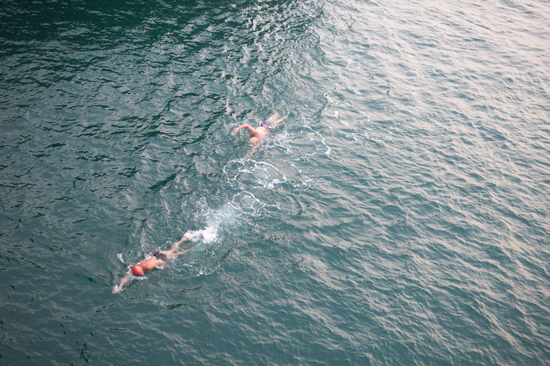 People swimming in Brighton
