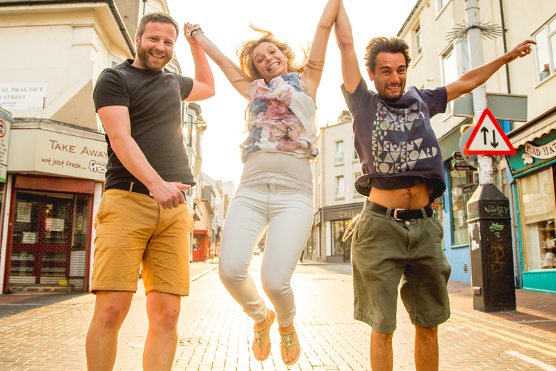 English Students having fun and enjoying their time off in Brighton