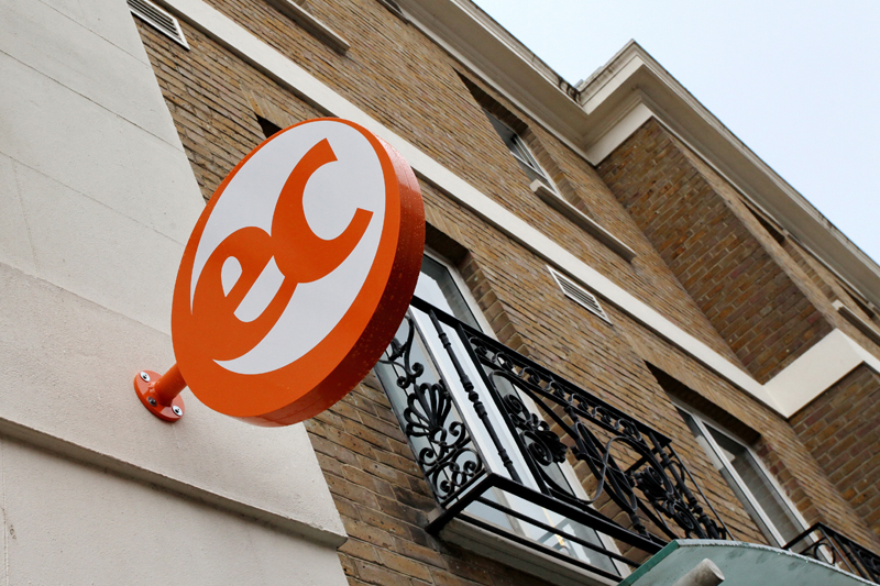 EC English School Brighton Logo outside