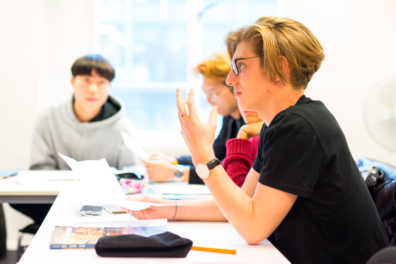 Students during an English Course in Bristol happening at EC Language School