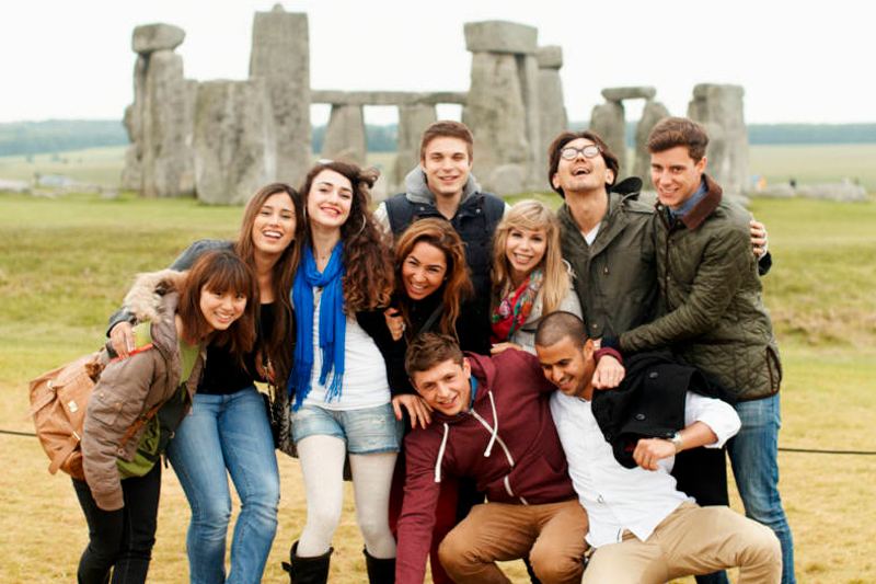 Students learning English in Bristol on an excursion