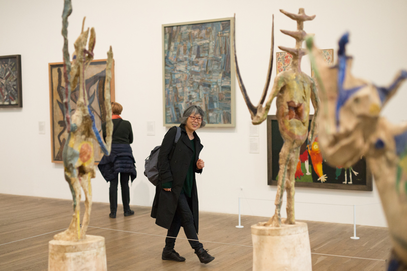 Visiting a museum in London