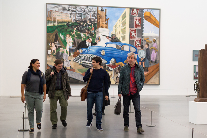 Visiting a museum with other EC students in London