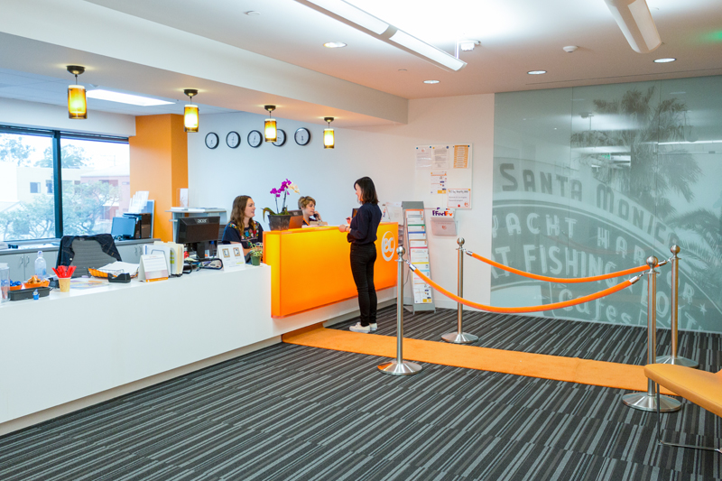 EC language school Los Angeles reception area